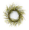 Mini Daisy Floral Wreath 18" Yellow and Green Faux Spring Decor