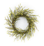 Mini Daisy Floral Wreath – 18" Tall Round Spring Door Decor by Melrose