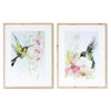 Hummingbird watercolor print framed wall art