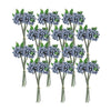 Blue Berry Foliage Bundle Set of 12 Faux Stems