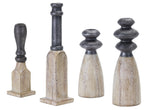 Melrose Contemporary Assorted Candle Holder Sticks (Set of 4)