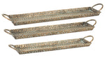 Decorative Hammered Metal Display Trays Set of 3 with Washed Finish by Melrose