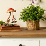 Green Mini Leaf Faux Half Orb 8"H Decorative Spring Accent, Set of 6 by Melrose