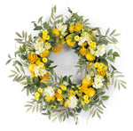 Melrose Lemon Floral Wreath 28"D