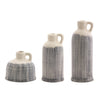 Blue & White Terra Cotta Jug Vase Set – Decorative Clay Vessels