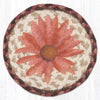 Botanical Round Coaster – Garden-Inspired Design on Eco-Friendly Jute