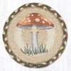 Handcrafted Mushroom Decor Coaster – Farmhouse-Style Round Jute Accent
