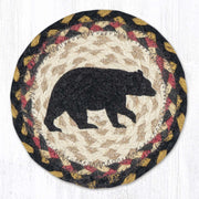 Earth Rugs Rustic Cabin Décor Round Jute Coaster – American Bear 7