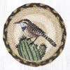 Cactus Wren Bird Round Large Coaster 7x7 Rustic Table Decor