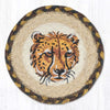 Running Cheetah Round Large Coaster 7x7 Wildlife Table Decor