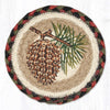 Pinecone Round Large Coaster 7x7 Rustic Woodland Table Decor