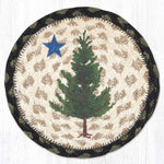 Earth Rugs Rustic Old Maine Flag Jute Coaster 5"x5" Durable Handcrafted Drink Mat