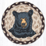 Earth Rugs Bear Round Large Coaster 7" – Rustic Cabin & Lodge Table Accent