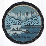 Earth Rugs Arctic Bear Wildlife Round Large Coaster 7" – Rustic Farmhouse Style