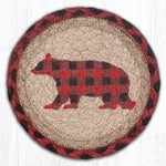 Earth Rugs Flannel Wildlife Coaster – Hand-Braided 7