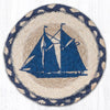 LC-444 Schooner round large coaster 7x7 inches