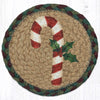 LC-508 Candy Cane round large coaster 7x7 inches