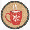 LC-508 Hot Cocoa Mug round large coaster 7x7 inches