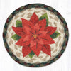LC-508 Red Poinsettias round large coaster 7x7 inches