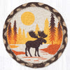 LC-518 Moose Crossing round large coaster 7x7 inches