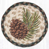 LC-577 Graphic Pinecone round large coaster 7x7 inches