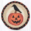 LC-590 Crow Pumpkin round large coaster 7x7 inches