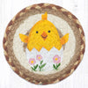 LC-652 Easter Chick round large coaster 7x7 inches