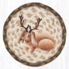 "Earth Rugs Jackalope Round Large Coaster 7x7 Rustic Wildlife Farmhouse Accent"