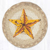 Americana Yellow Star Coaster – Rustic Earth Rugs Round Mat