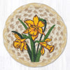 Rustic Farmhouse Daffodil Round Coaster – Earth Rugs Design