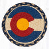 Colorado Flag Round Jute Coaster 7" – Rustic State Pride Décor