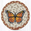 Monarch butterfly round large coaster rustic farmhouse 7 inch