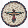 Thunderbird round large coaster rustic Southwestern 7 inch