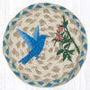 Hummingbird round large coaster rustic 7 inch design