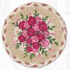 Basket Flowers Large Coaster 7"x7" Round Braided Jute