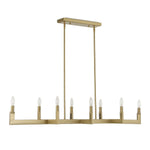 Uttermost Sleek Brass Chandelier with Open Bulbs – 8-Light Cordoba Design