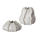 Uttermost 17973 Urchin Textured Ivory Vases Set of 2 Coastal Ceramic Accents