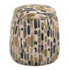 Ottoman – Upholstered Multicolor Fabric – 19.5 Inch Height – Indoor Accent Furniture by Uttermost