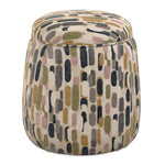 Multicolor Upholstered Fabric Ottoman 19.5" H Storage Accent Ottoman by Uttermost