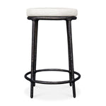 Uttermost Outdoor Counter Stool with Crescent Cloud Dancer Cushion
