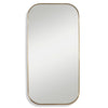 Uttermost Taft Plated Brass Rectangular Wall Mirror 21x41 Inch