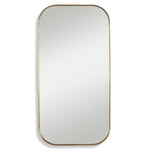 Uttermost Taft Plated Brass Wall Mirror – 21"x41" Rectangular Decorative Accent