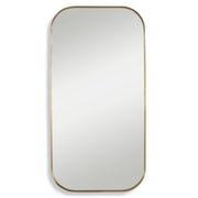 Uttermost Taft Plated Brass Rectangular Wall Mirror 21x41 Inch