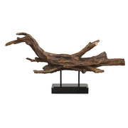 Uttermost 18221 Gilded Sculpture Branch on Matte Black Stand with Gold Highlights