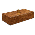 Uttermost Burl Haven Box-Burl Veneer with Antique Brass Handle