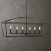 Clayton Industrial Chandelier – 6 Light Steel Statement Piece