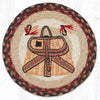 Creel Printed Round Trivet 10"x10" Braided Jute