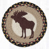 Bull Moose Round Jute Trivet – Rustic Cabin Table Decor