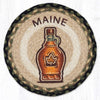 Maine Maple Syrup Round Jute Trivet – Rustic Kitchen Table Decor