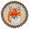 Woodland Fox Jute Trivet – 10" Rustic Braided Hot Pad